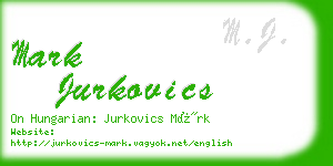 mark jurkovics business card